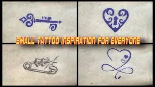 Simple DIY Small Tattoo Inspiration for Everyone: Safety pin // Key // Heart Lock // Heart Love