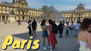Paris, France 🇫🇷  Walk around Louvre Museum, Tuilerie Parc, Walking Tour, June 2022, Paris 4K