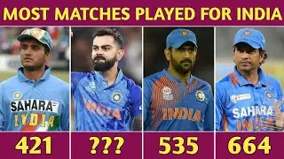 Most Matches Played For India (Top10)