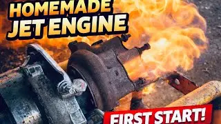 Homemade Turbojet Engine &ndash; First Ever Startup Test | DIY Jet Engine Build