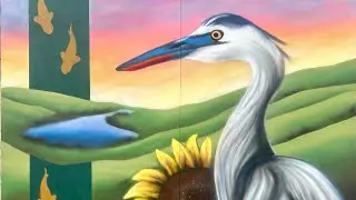 Murals Live Painting by Ingrid Van Opstal during Mid Summer Art Festival