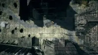 D&D Animated Encounter Battle Map - Graveyard Town Square Daytime Grid