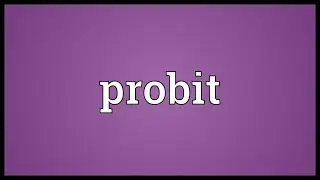 Probit Meaning
