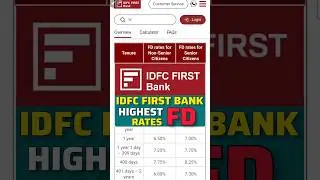 IDFC FIRST BANK के Highest FD Rates #idfcfirstbank #fdrates #casumitsharma #information