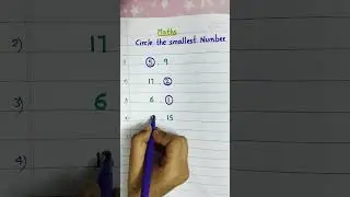 Circle the Smallest Number #shorts #short #viral #trending #ytshorts #trendingshorts #trend #funny