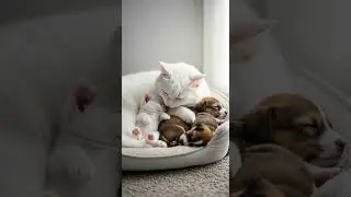 Mother Cat Protects Both the Kitten and the Danger Lurking Nearby #Cats #Animals #Pets