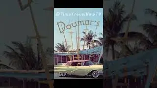 Vintage Doumar's Drive-in Restaurant, Fort Lauderdale Florida 1950's, Midcentury Modern Googie