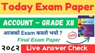 Account live paper checking 2082🔥 ||12 Class 12 account Model question solution 2082 with