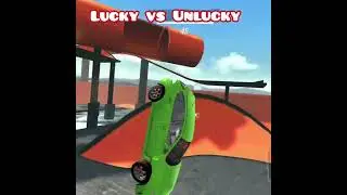 Lucky vs Unlucky part 95#shorts #youtubeshorts [car stunt races mega ramp]