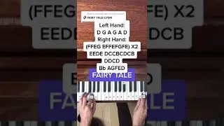 Alexander Rybak - Fairytale (Easy Piano Tutorial With Letter Notes) #Shorts