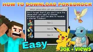 HOW TO DOWNLOAD AND PLAY POKEDROCK MOD IN MINECRAFT PE || EXPLAIN IN HINDI || LATEST VERSION 1.21+