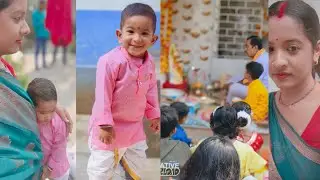 আমার ছানার দ্বিতীয় স্বরস্বতী পূজা //work & passion