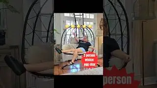 Wicker Egg Chair Swing for 2!  Link in bio #linkinbio #home #homedecor #mustwatch #viral #love