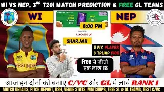 Nepal vs West Indies Dream11 Prediction, WI vs NEP Today Match Prediction, WI vs NEP Dream11 Team