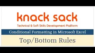 Conditional Formatting- Top/Bottom Rules (Microsoft Excel)