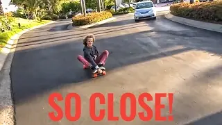 HOW HE ALMOST BROKE HIS LEG (boosted board & drone) (gone wrong)