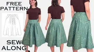 How to Sew a Pleated Skirt | Free Pattern Tutorial
