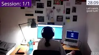 Study with me | Brown Noise 🎧 | Pomodoro 60/10
