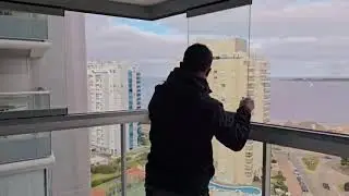 #panoramicviews #outdoordesignideas #balcony Fz30 #glasswall #glassdesign folding #glassdoors -983