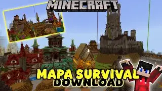 🔥Download Mapa Survival com MEGA BUILDS para Minecraft Java & Bedrock