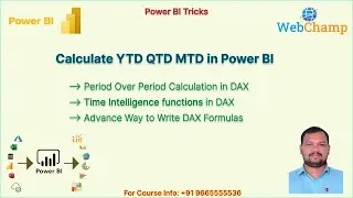 PBI_59: Calculate YTD QTD MTD in Power BI || Time Intelligence Functions in DAX
