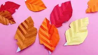 簡易摺紙枯葉、落葉 |  Easy origami dead leaves