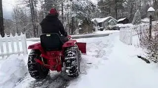 Plowing Wet Snow with Ingersoll 4016