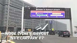 SYDNEY AIRPORT PARKING P7 ENTRANCE - driving inside
