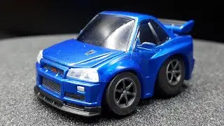 Tooned Nissan Skyline GTR R34 VSpecII by ChoroQ RGQ & lowering stance tutorial Choro pullback car