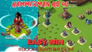 Boom beach HAMMERMAN HQ 40 easy win tank #boombeach #boombeachmuslim #shorts #short #shortvideo