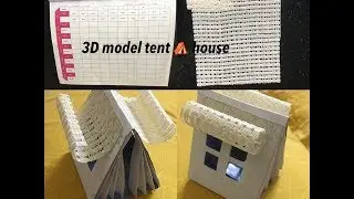 Paper 3D model tent ⛺️ house