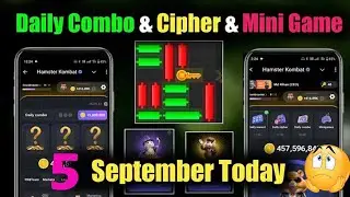 Copy of Hamster Kombat Daily Cipher Code 5 Setember | 5 September Hamster Kombat Daily Cipher Code T