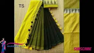 Cotton Sarees with Designer Blouse Images 2019