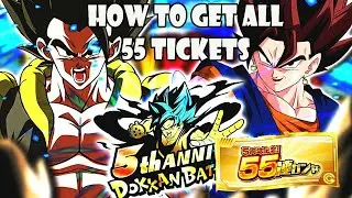 How to get all 55 tickets in Dokkan Battle 5 anniversary