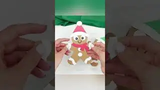 Gingerbread Man Card Craft 🎄 | Easy Christmas DIY for Kids #Shorts #ShortFeed