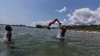 Family beach trip at Nickel beach