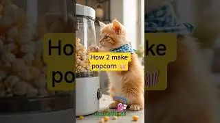 Curious Kitten&rsquo;s Popcorn Kitchen Chaos! 🍿🐾 #shorts #ai #story #kitty #kitten  #meow