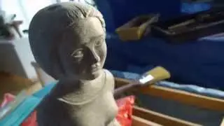 M&auml;dchen am Brunnen - meine neue Specksteinskulptur