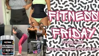 Fitness Friday: J Sculpt waist trainer dupe + trying pre-workout | #5