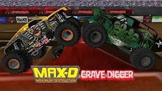 Team Meents vs Team Grave Digger - 16 Truck World Finals Freestyle: Monster Jam Rigs of Rods
