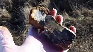 Rockhounding mozarkite on gravel roads. Missouri