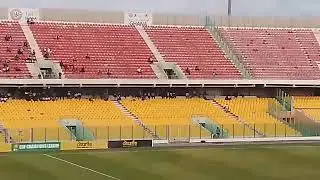 Low attendance at Accra Sports Stadium for the Bibiani Gold Stars vs JS Kabylie clash.