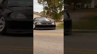 Stanced EK coupe dragging the street, lip low 🥱 99 Honda Civic coupe