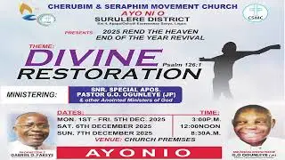Day 6 End Of The Year Revival Service 6th December 2025