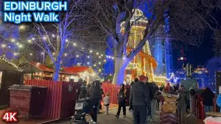 Edinburgh, Scotland UK night walk