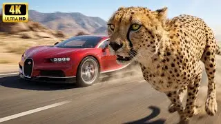 Cheetah vs Car (Bugatti Chiron) &ndash; The Ultimate Speed Battle!