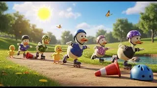 Five Silly Ducks on Roller | Fun Animal Rhyme for Kids | Nursery Rhymes & Songs for Children