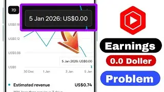 YouTube Earning 0 dollar count problem yt studio earning count nahi hui | yt studio earning 0 dollar