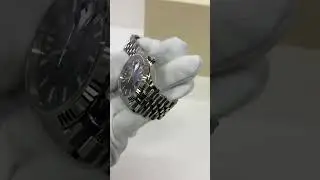 Rolex Datejust 36mm Black Dial Fluted White Gold Bezel Jubilee Bracelet Stainless Steel 126234