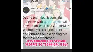 Bts amazon live stream stoped due to technical mistake😨😨😨